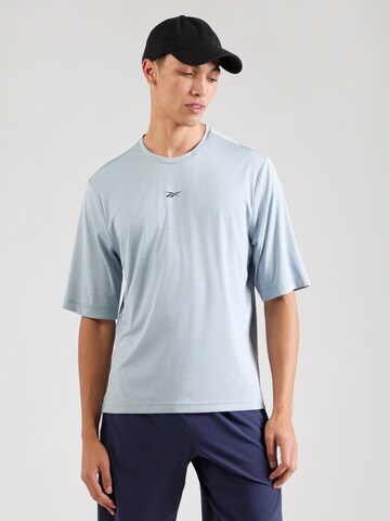 Reebok - Camiseta funcional en azul: frente