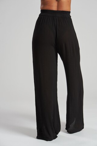 South Beach Wide Leg Hose in Schwarz