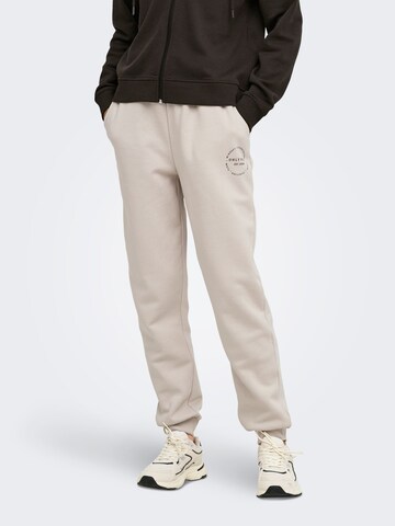 Effilé Pantalon de sport 'ONPCava' ONLY PLAY en gris : devant