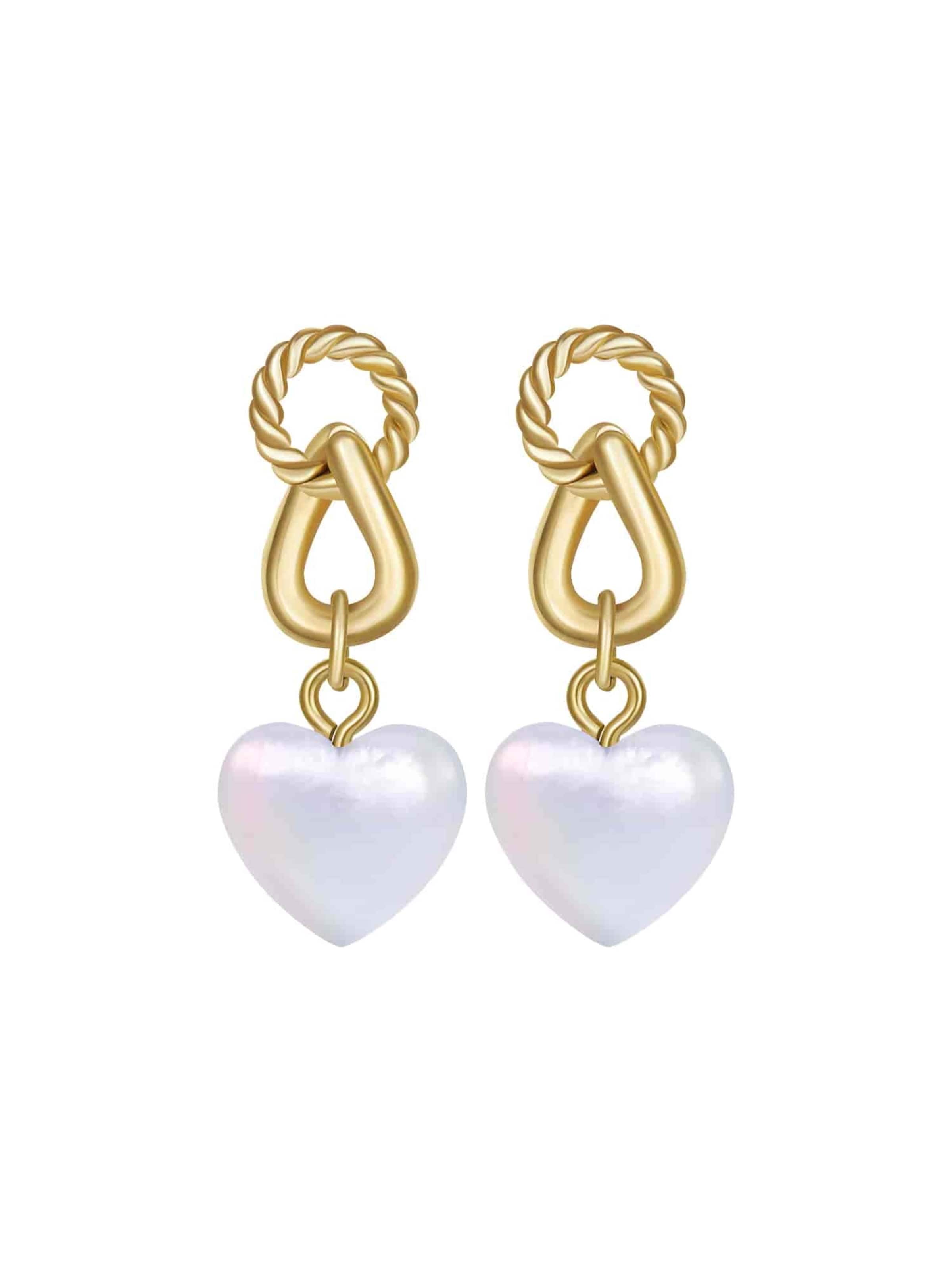 Boucles d'oreilles Victoria Hyde en or : devant