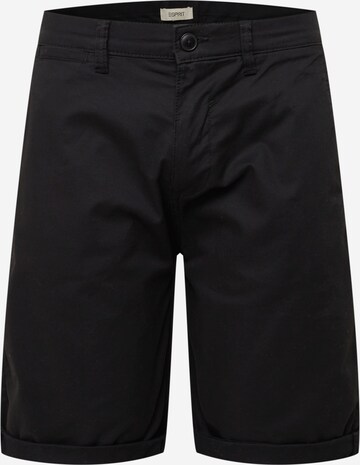 Pantalon chino ESPRIT en noir : devant