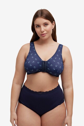 Bustier Soutien-gorge Ulla Popken en bleu : devant