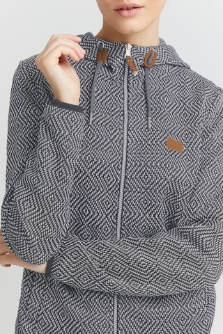 Oxmo Fleecejacke 'Pebbles' in Grau