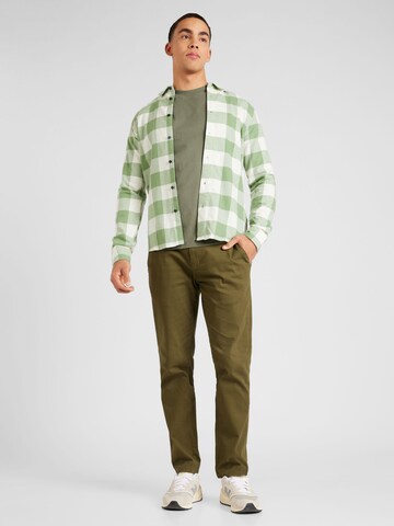 Only & Sons Slim fit Button Up Shirt 'GUDMUND' in Green