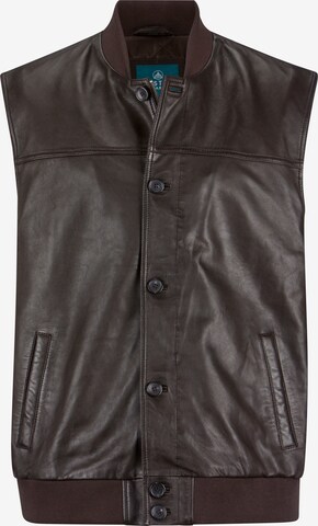 Boston Park Vest in Brown: front