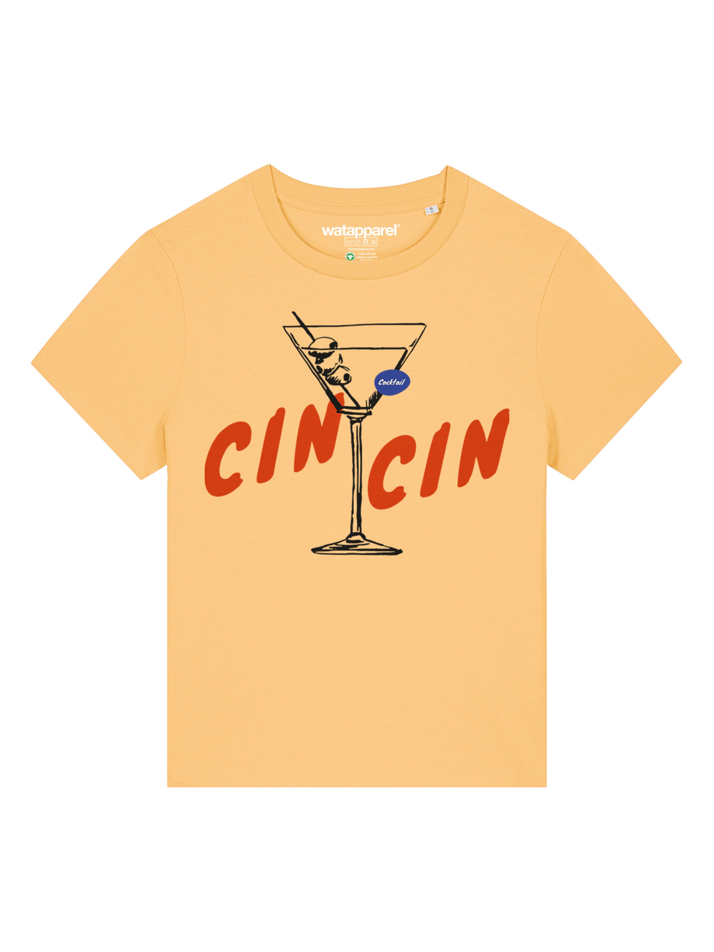 Watapparel Shirt 'Cin Cin' in Yellow: front