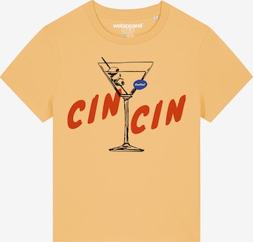T-shirt 'Cin Cin' Watapparel en jaune : devant
