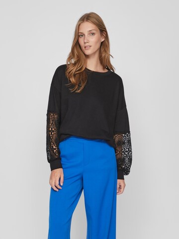 VILASweater majica 'Ricta' - crna boja: prednji dio