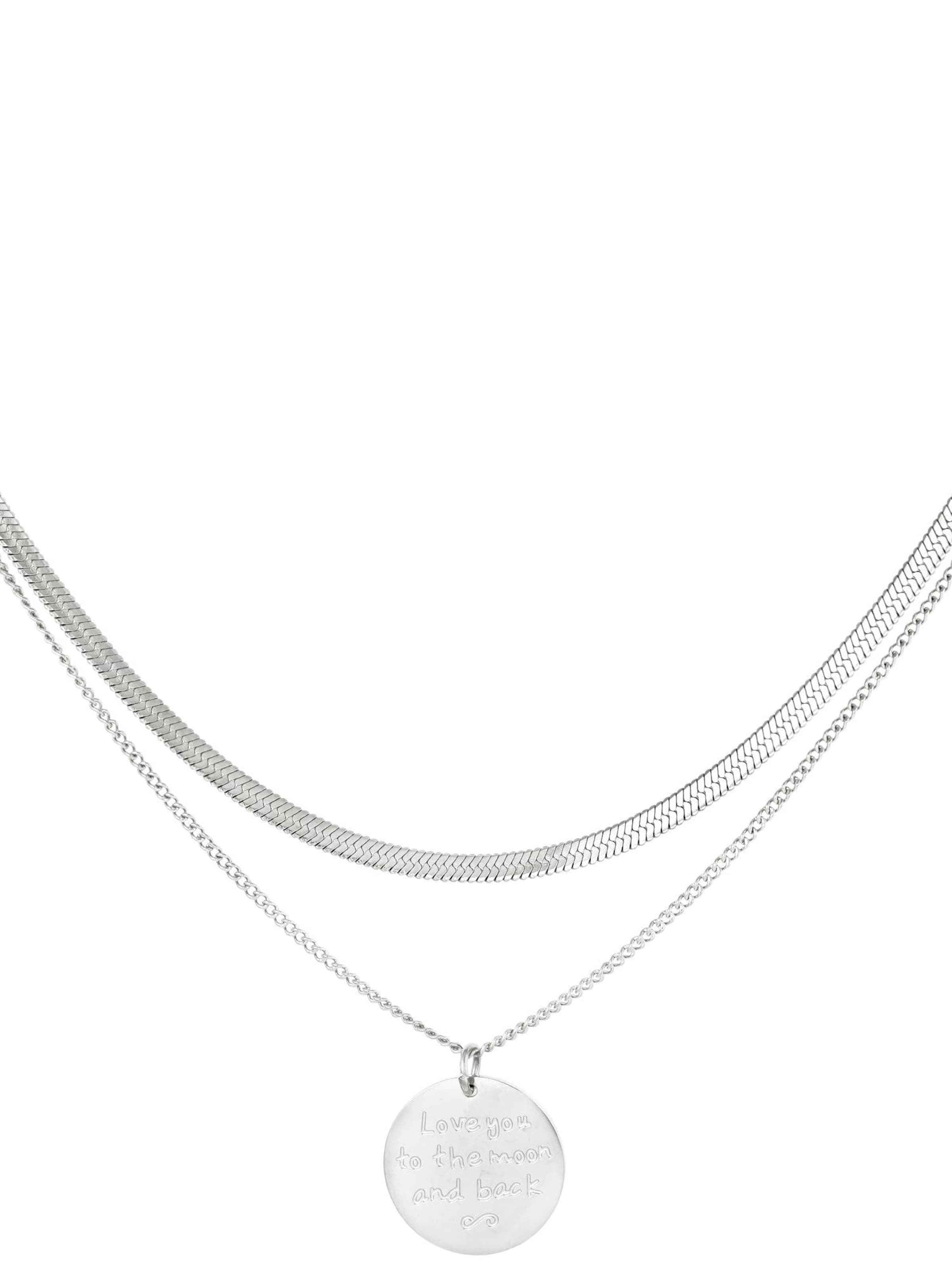 Cala Rose Necklace 'TO THE MOON' in Silver