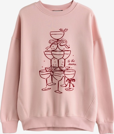Next Sweater majica 'Christmas Champagne Tree' u roza / rubin crvena, Pregled proizvoda