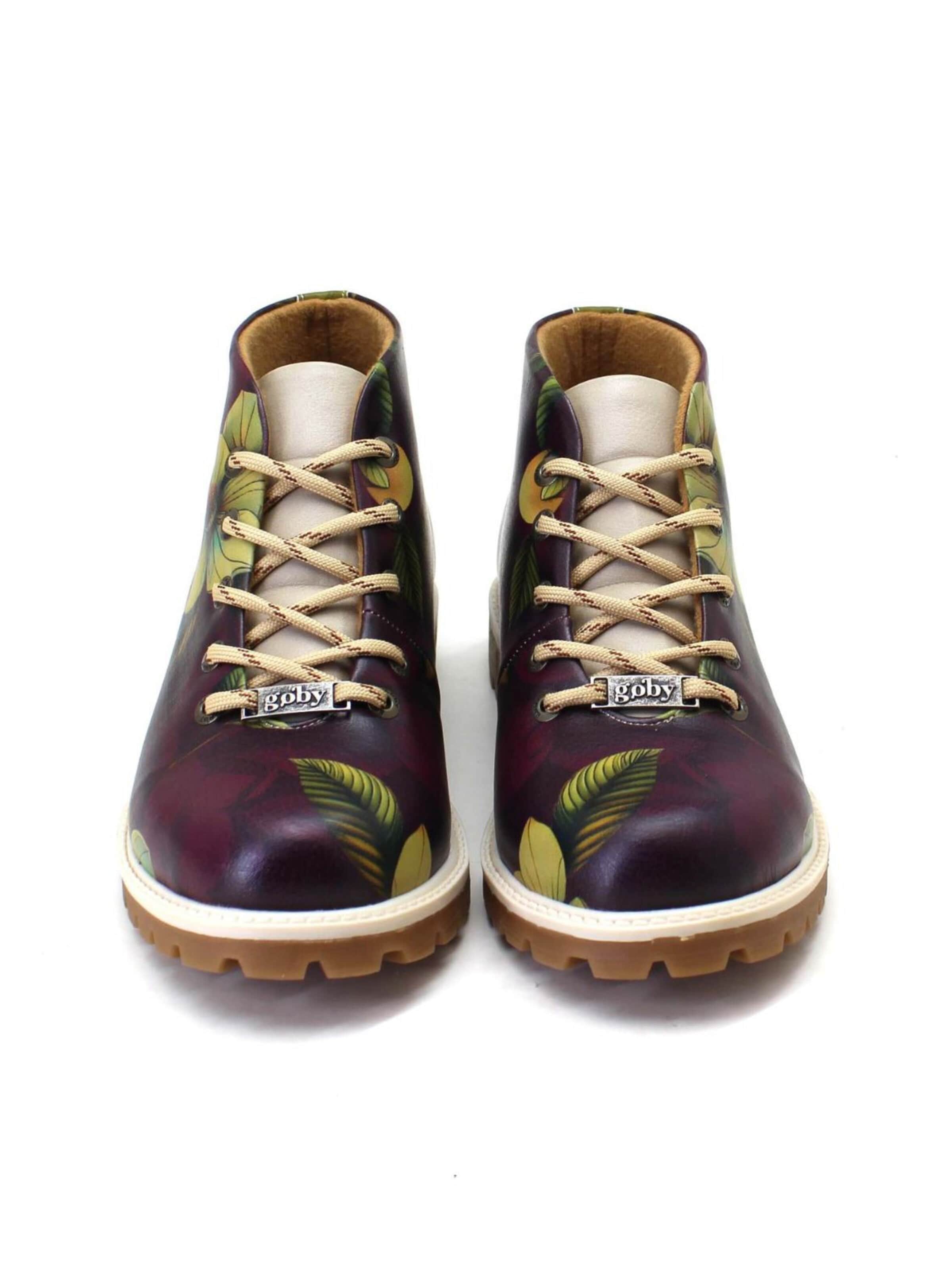 Goby Ankelboots 'Women's Burgundy Ankle boots Goby TKS531' i röd