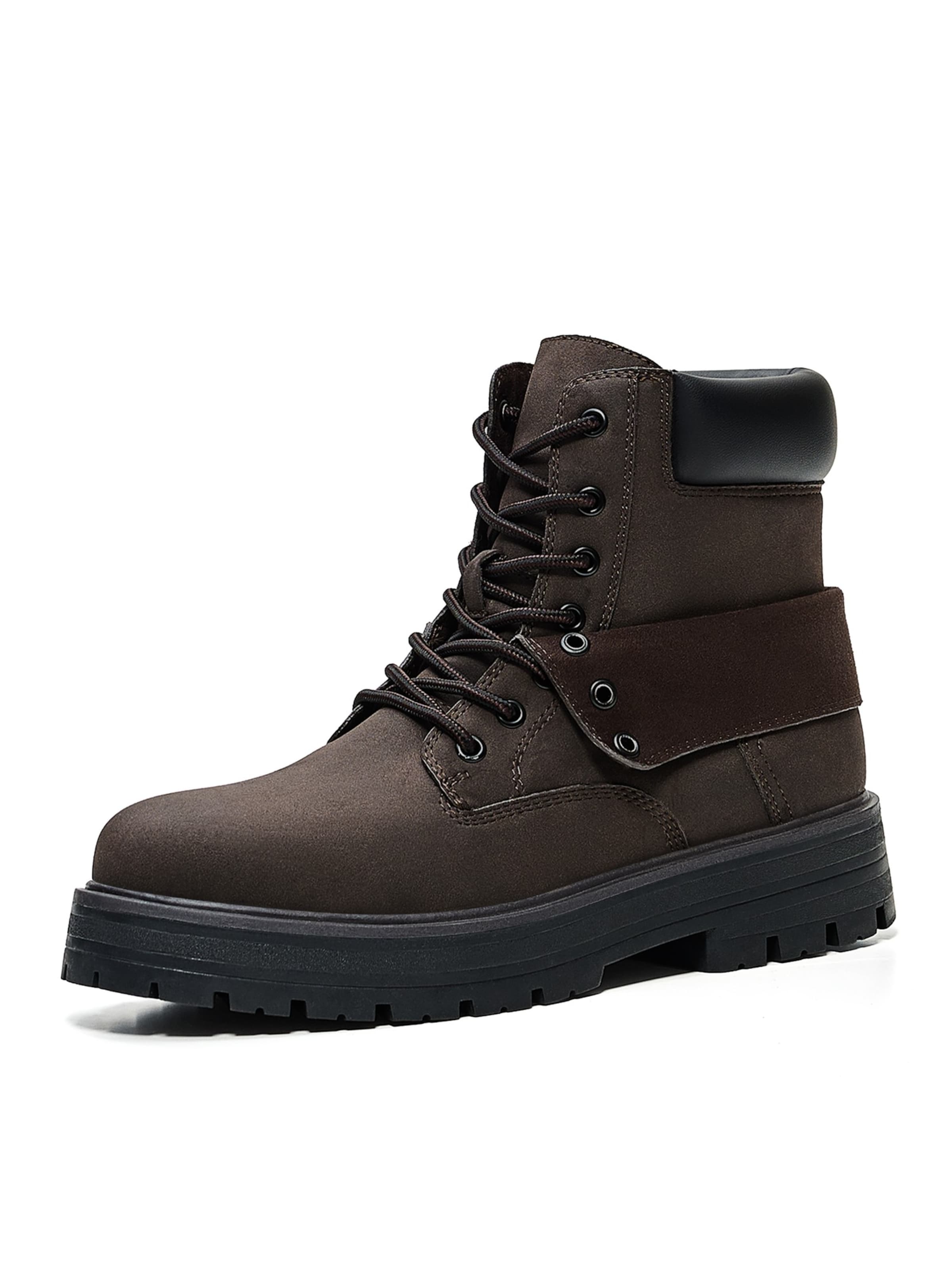 Boots stringati di Bershka in marrone: frontale