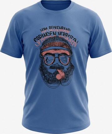 karlskopf Shirt 'BADEMEISTER' in Blau: Vorderseite