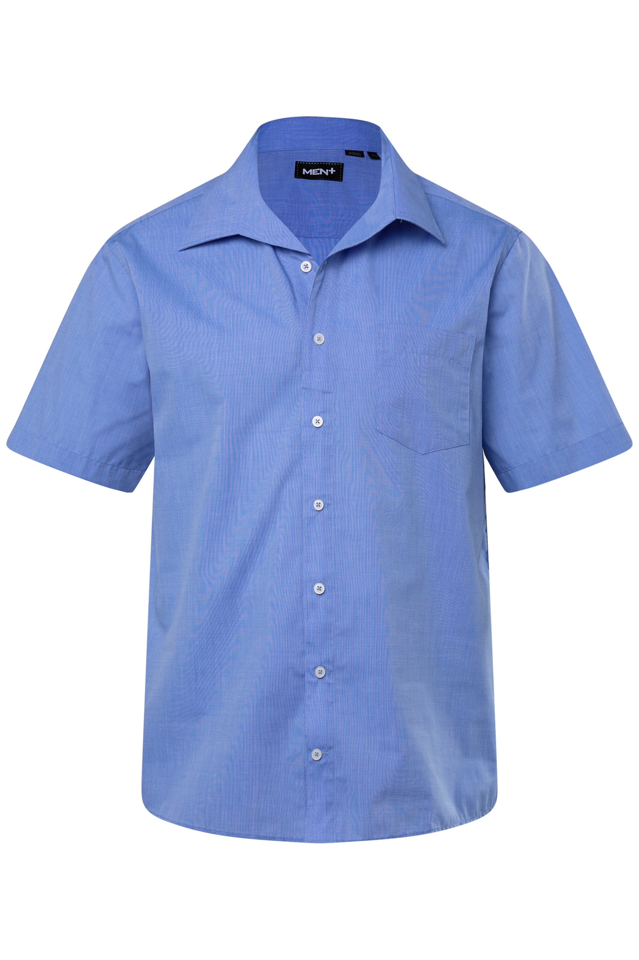 Men Plus Regular Fit Hemd in Blau: Vorderseite
