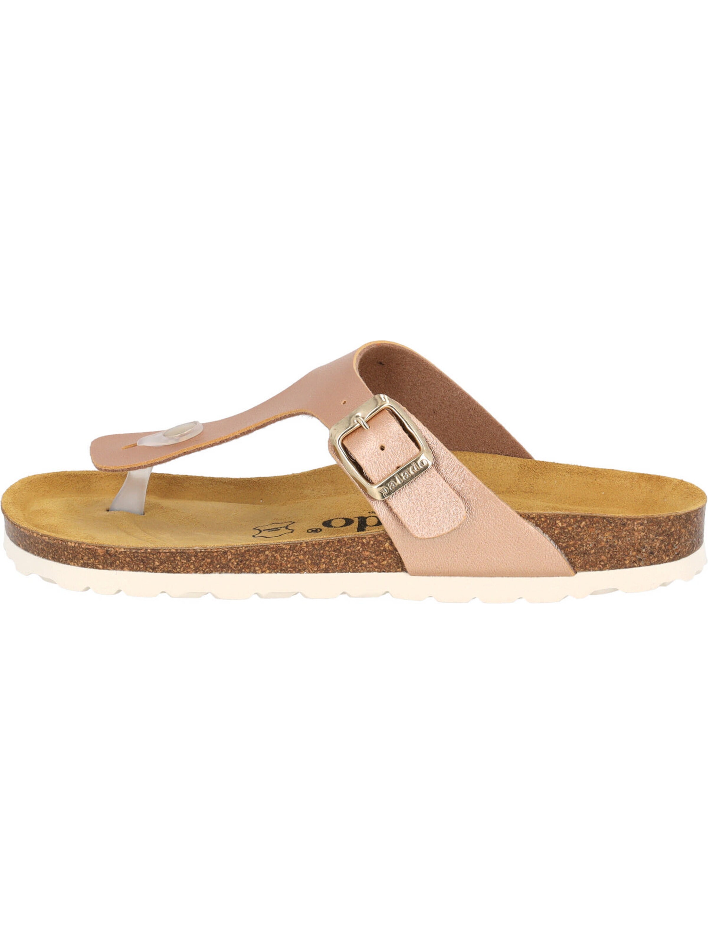 Palado T-Bar Sandals 'Kos Metallic' in Brown