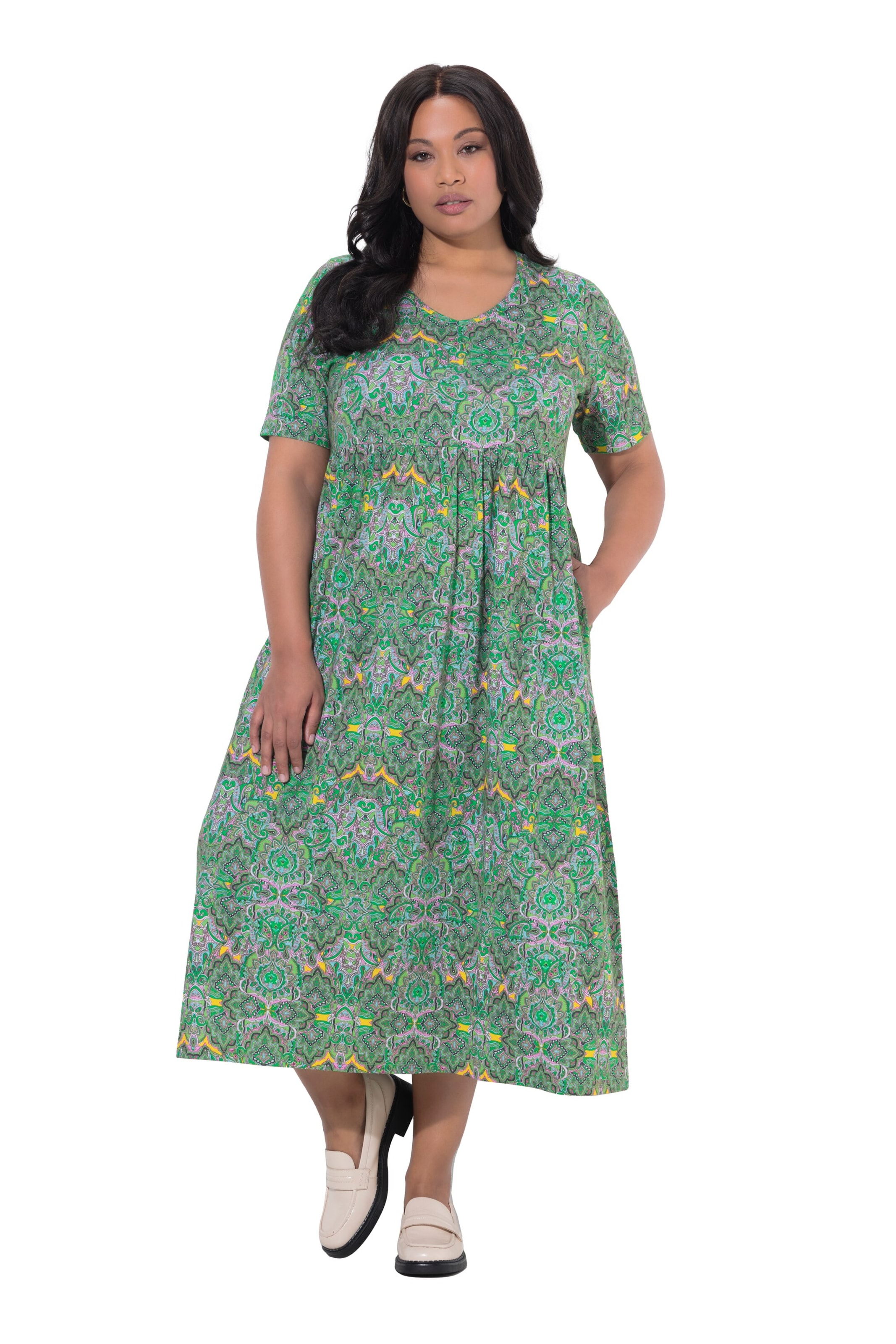 Ulla Popken Jurk in Groen: voorkant