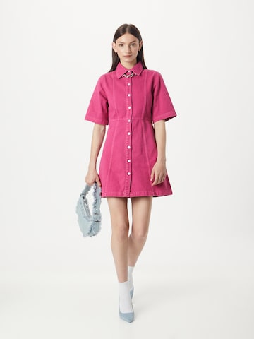 Monki Shirt dress in Pink