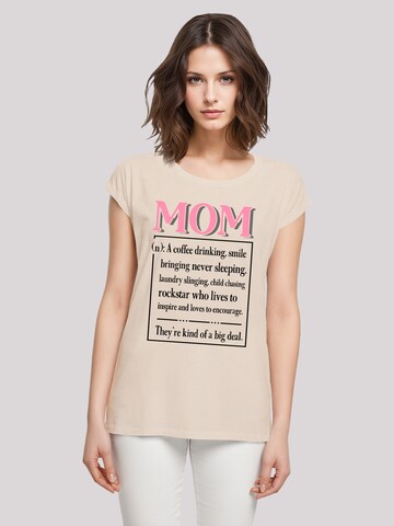 T-shirt F4NT4STIC en beige : devant