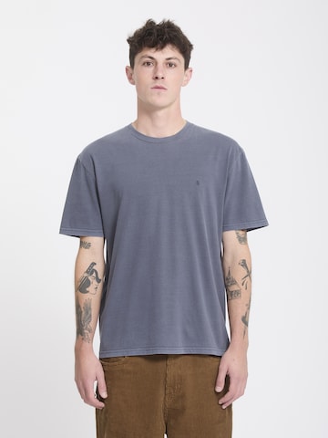Volcom T-Shirt 'SOLID STONE' in Blau: Vorderseite