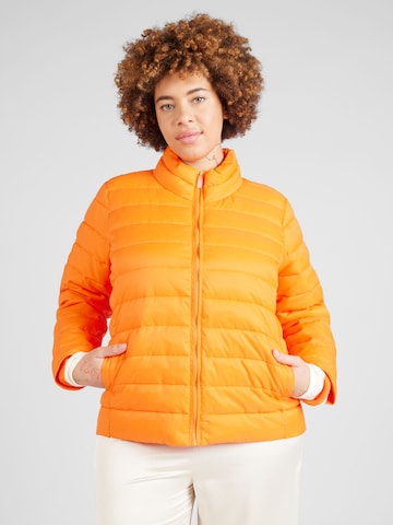 ONLY Carmakoma Between-season jacket 'TAHOE' in Orange: front