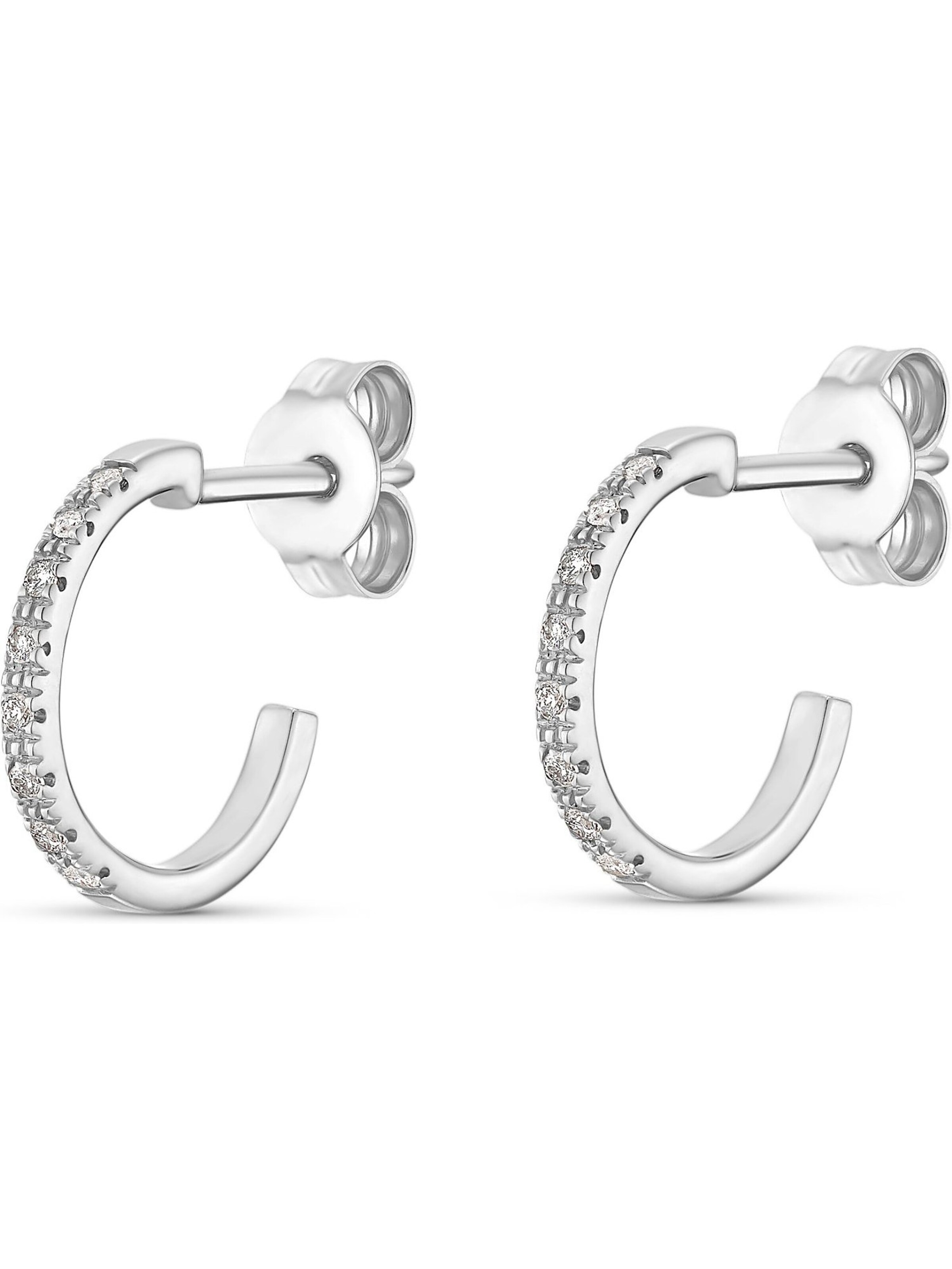 CHRIST Ohrringe in Weiß: Vorderseite