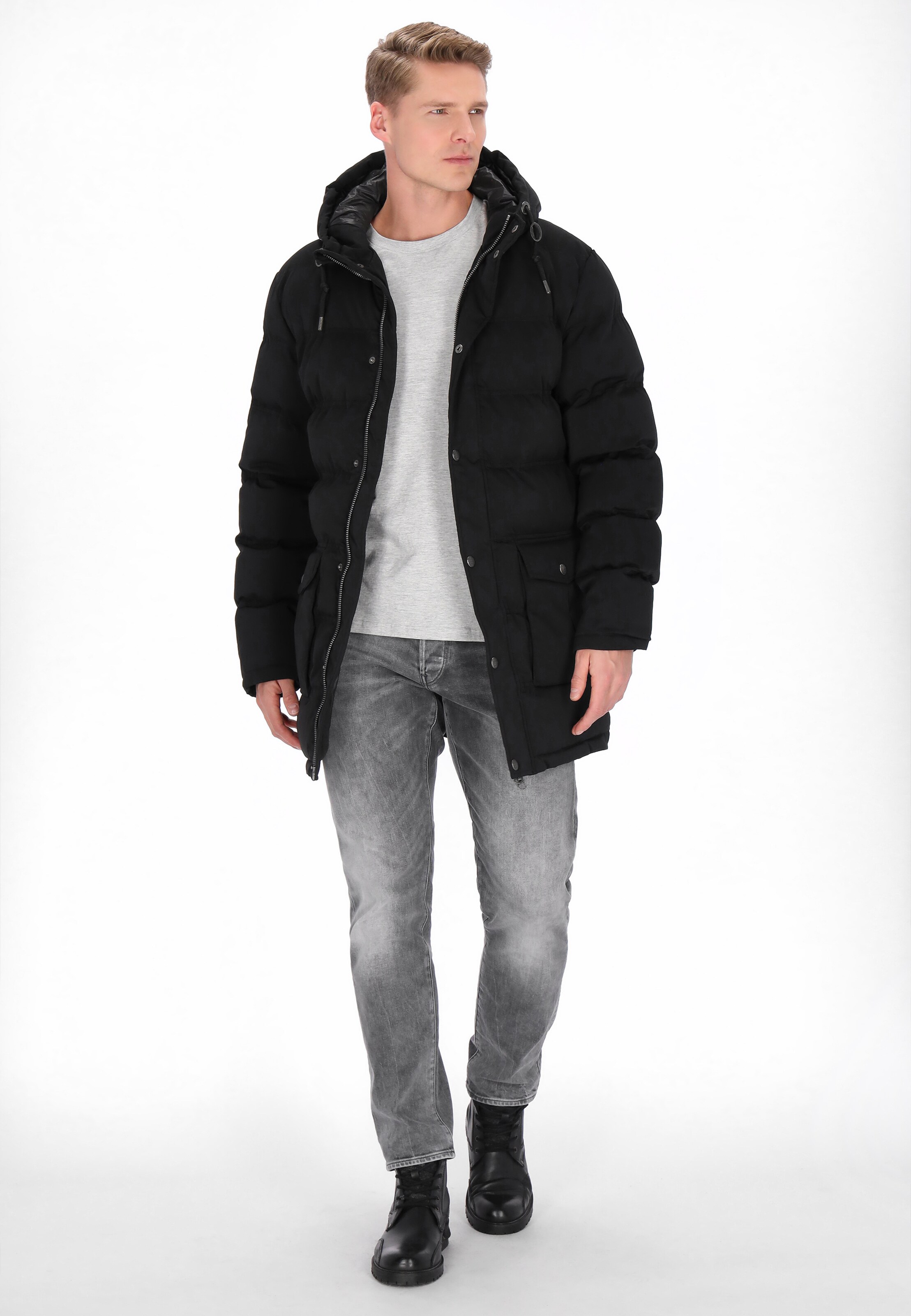 DreiMaster Vintage - Chaqueta de invierno en negro