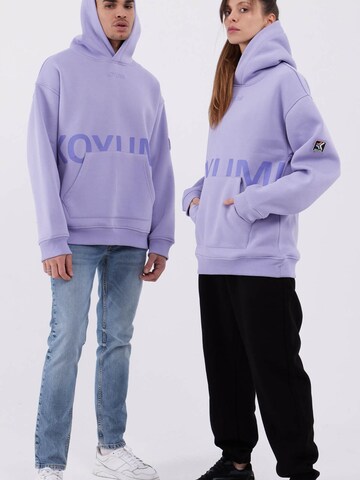 Koyumi Sweatshirt 'Unisex Oversize Hoodie – 3-Faden Stoff, innen angeraut , Suheyla Love it' in Purple