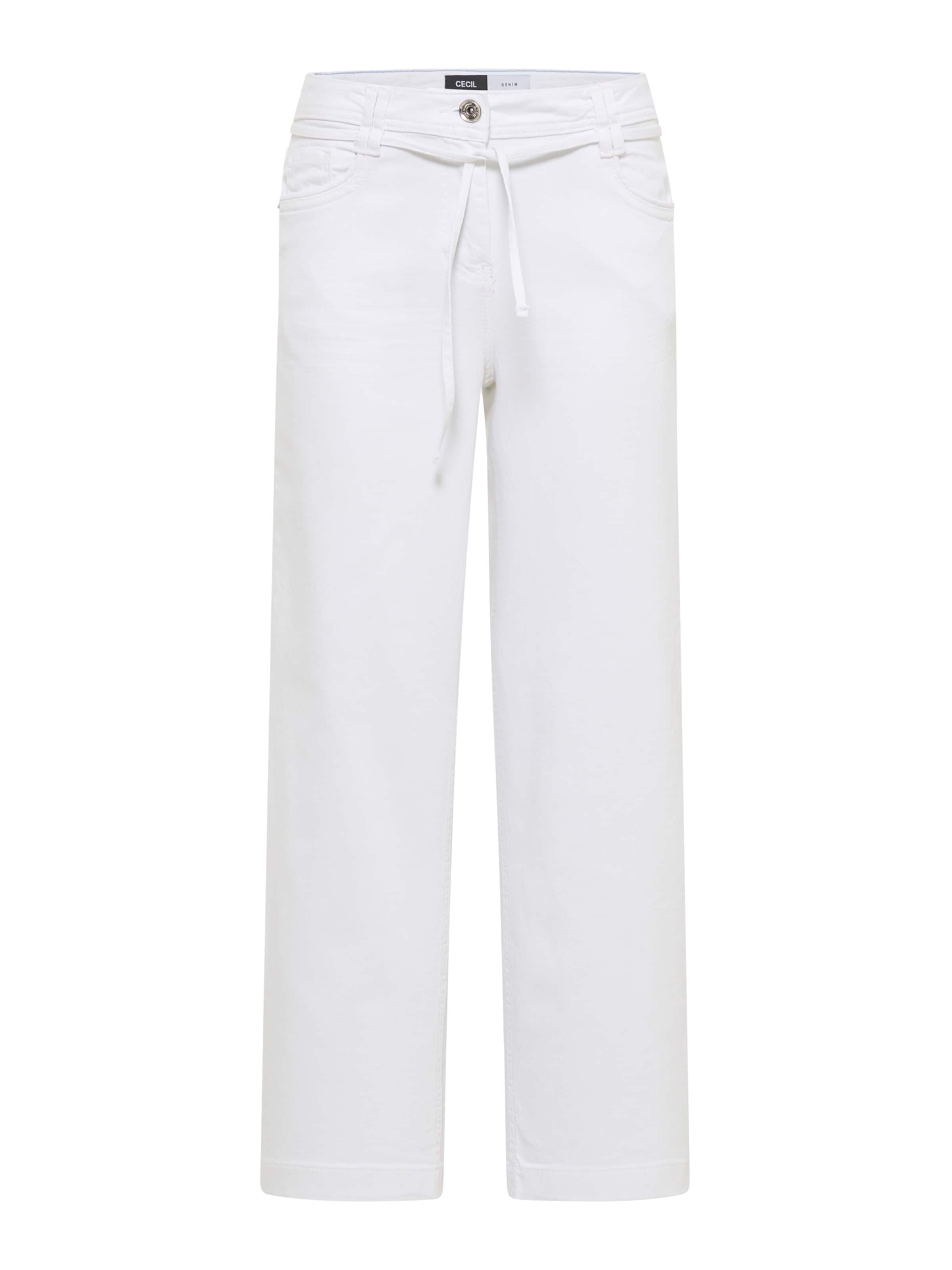 Wide leg Jeans 'Neele' de la CECIL pe alb: față