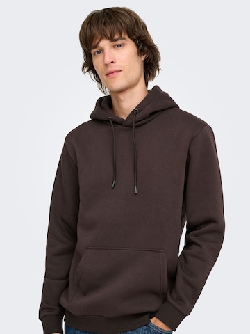 Coupe regular Sweat-shirt 'CERES' Only & Sons en marron