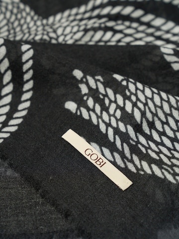 GOBI Cashmere - Bragas para cuello 'Rope Knots Printed Cashmere Shawl' en negro