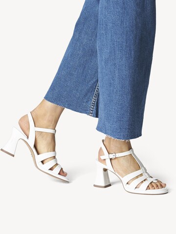 TAMARIS Strap Sandals in White: front