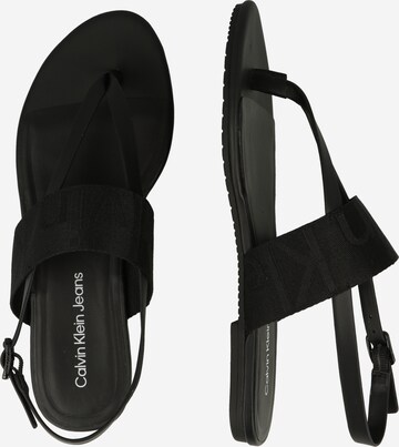 Calvin Klein Jeans T-Bar Sandals in Black