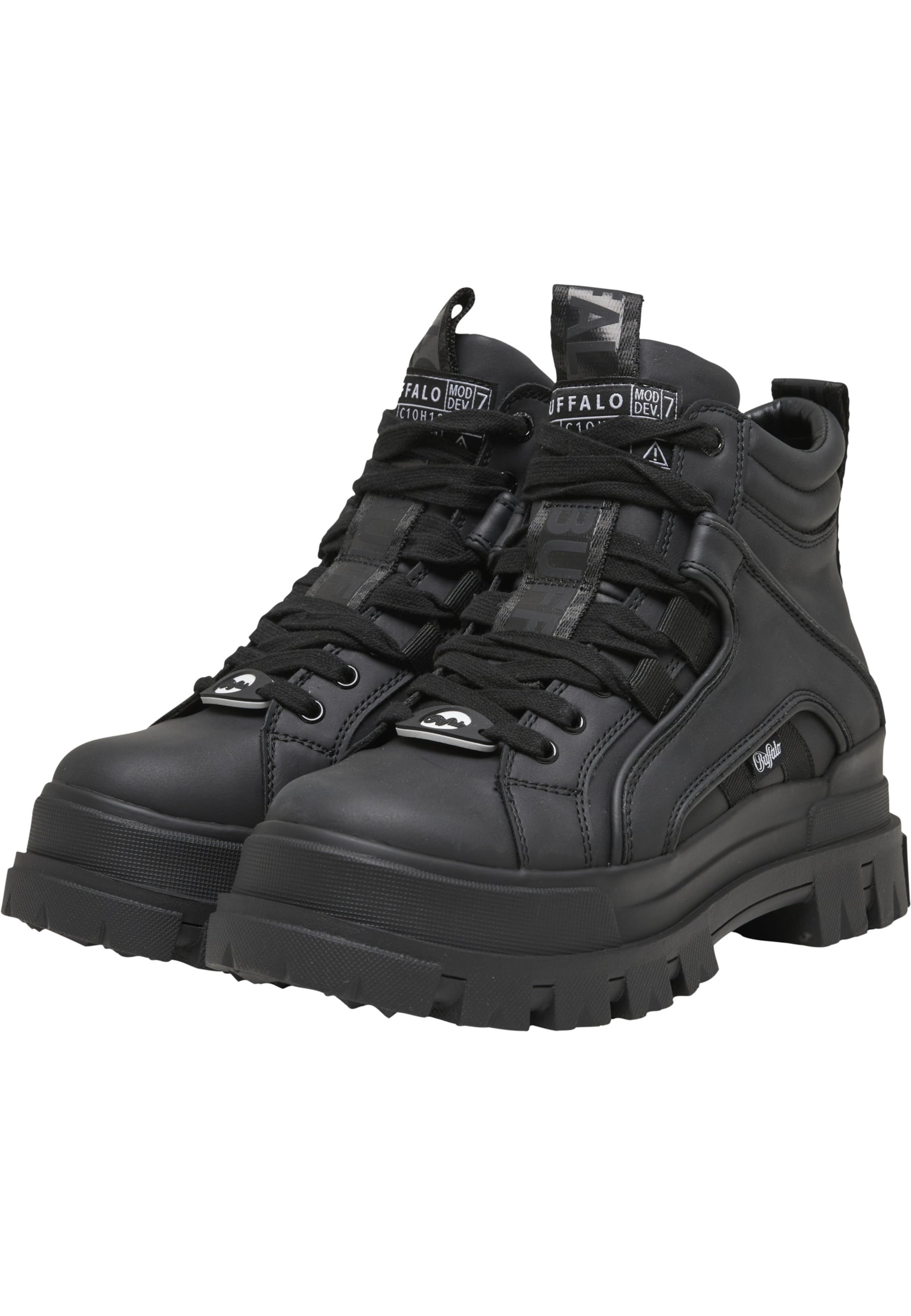 BUFFALO Veterlaarsjes 'Aspha' in Zwart