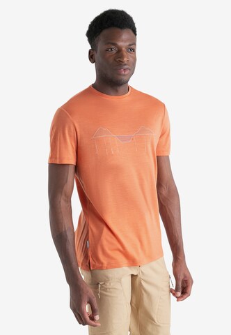 ICEBREAKER Funkcionalna majica 'Cool-Lite Sphere III' | oranžna barva: sprednja stran