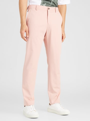 Coupe slim Pantalon à plis 'LIAM' SELECTED HOMME en rose : devant