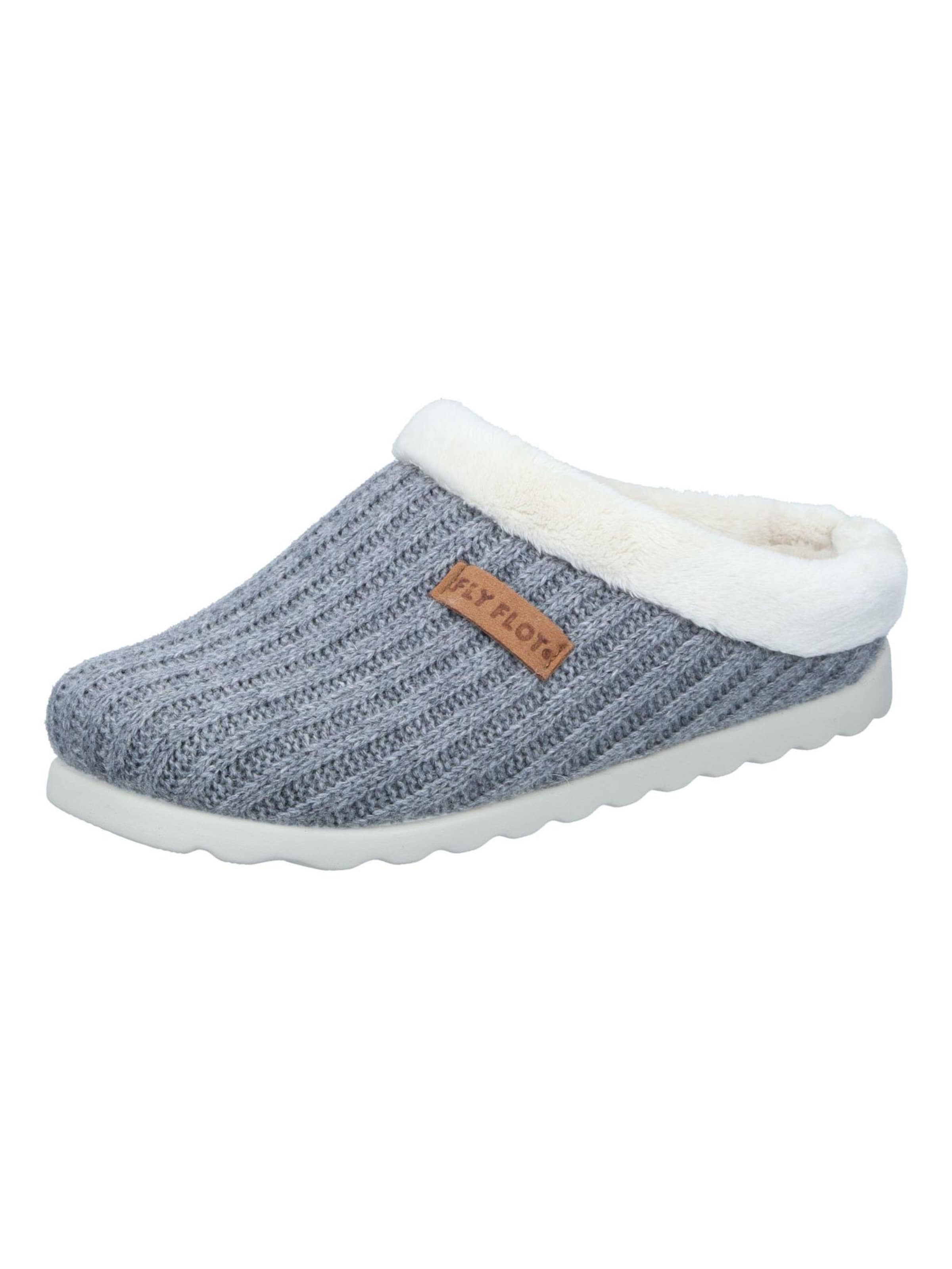 FLY FLOT Slippers in Grey: front