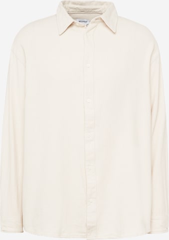 WEEKDAY Comfort fit Button Up Shirt in White: front