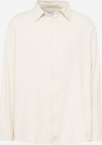 WEEKDAY Comfort Fit Skjorte i hvid: forside