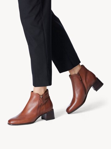 TAMARIS Booties in Brown: front