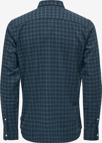 Only & Sons Slim fit Overhemd 'BEN' in Blauw