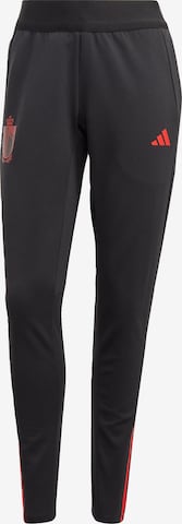 ADIDAS PERFORMANCE Tapered Workout Pants in Black: front