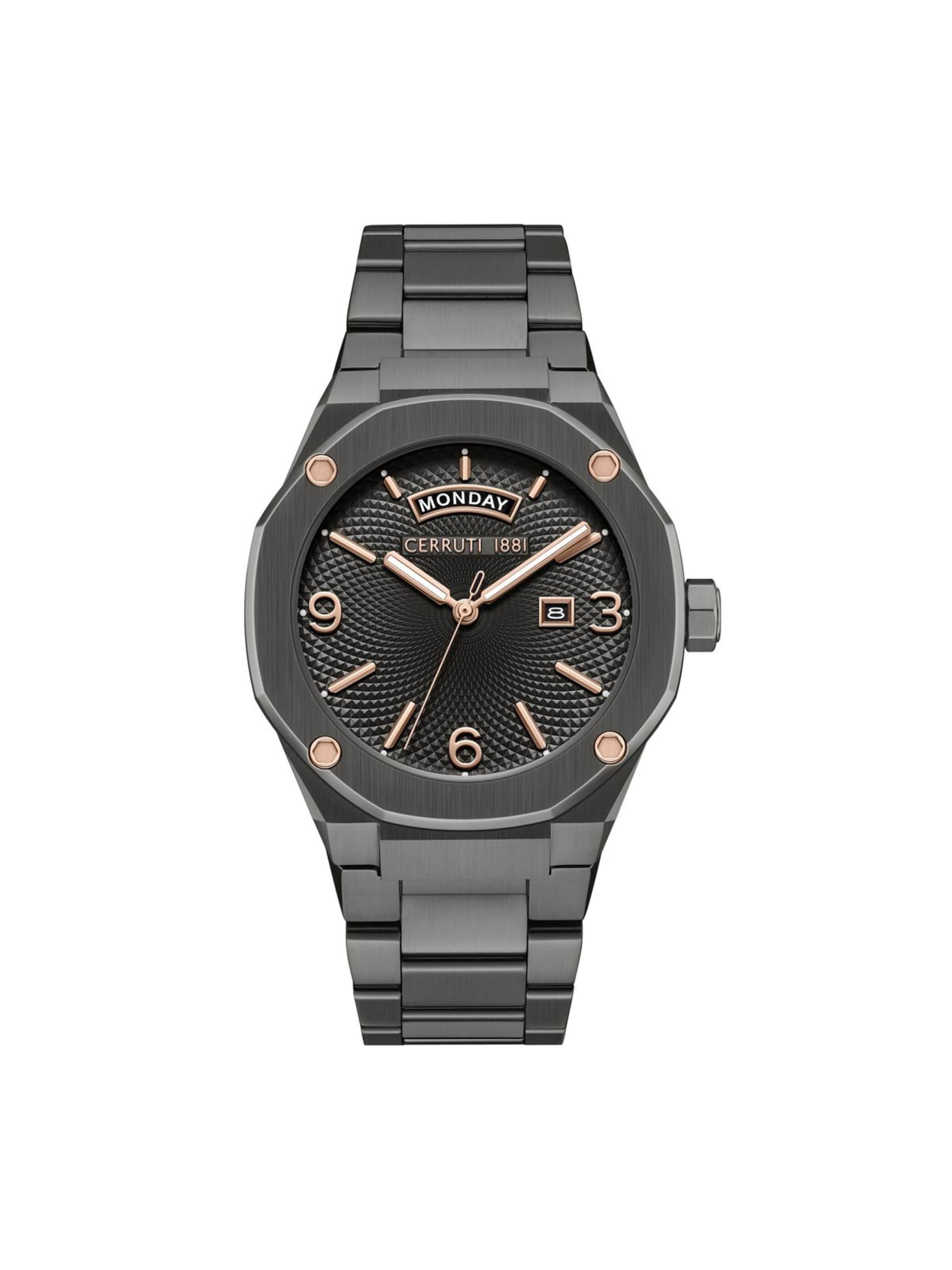 Montre à affichage analogique CERRUTI 1881 en argent : devant