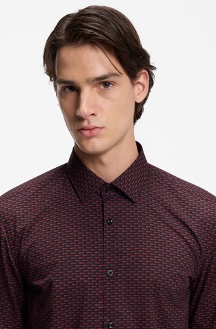 HUGO Regular fit Button Up Shirt 'Kenno' in Red