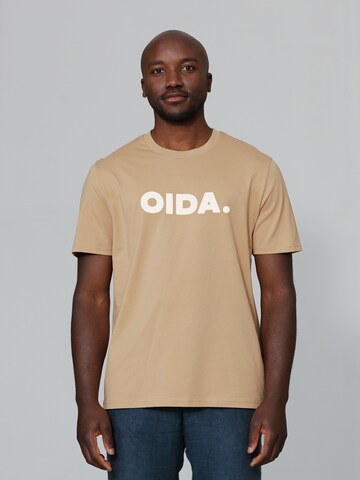 T-Shirt Watapparel en beige : devant