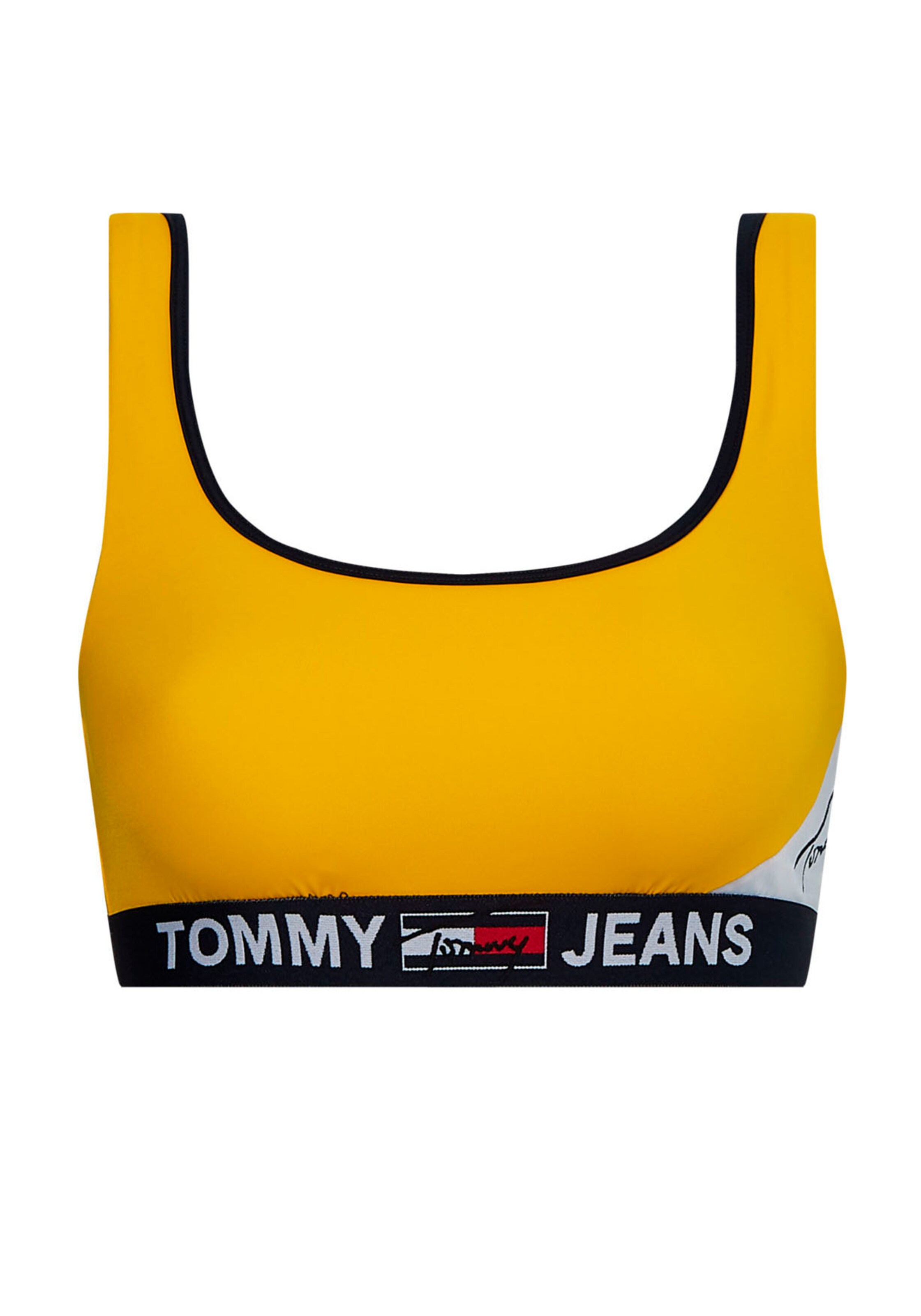 Tommy Jeans Bralette Bikini top in Yellow: front