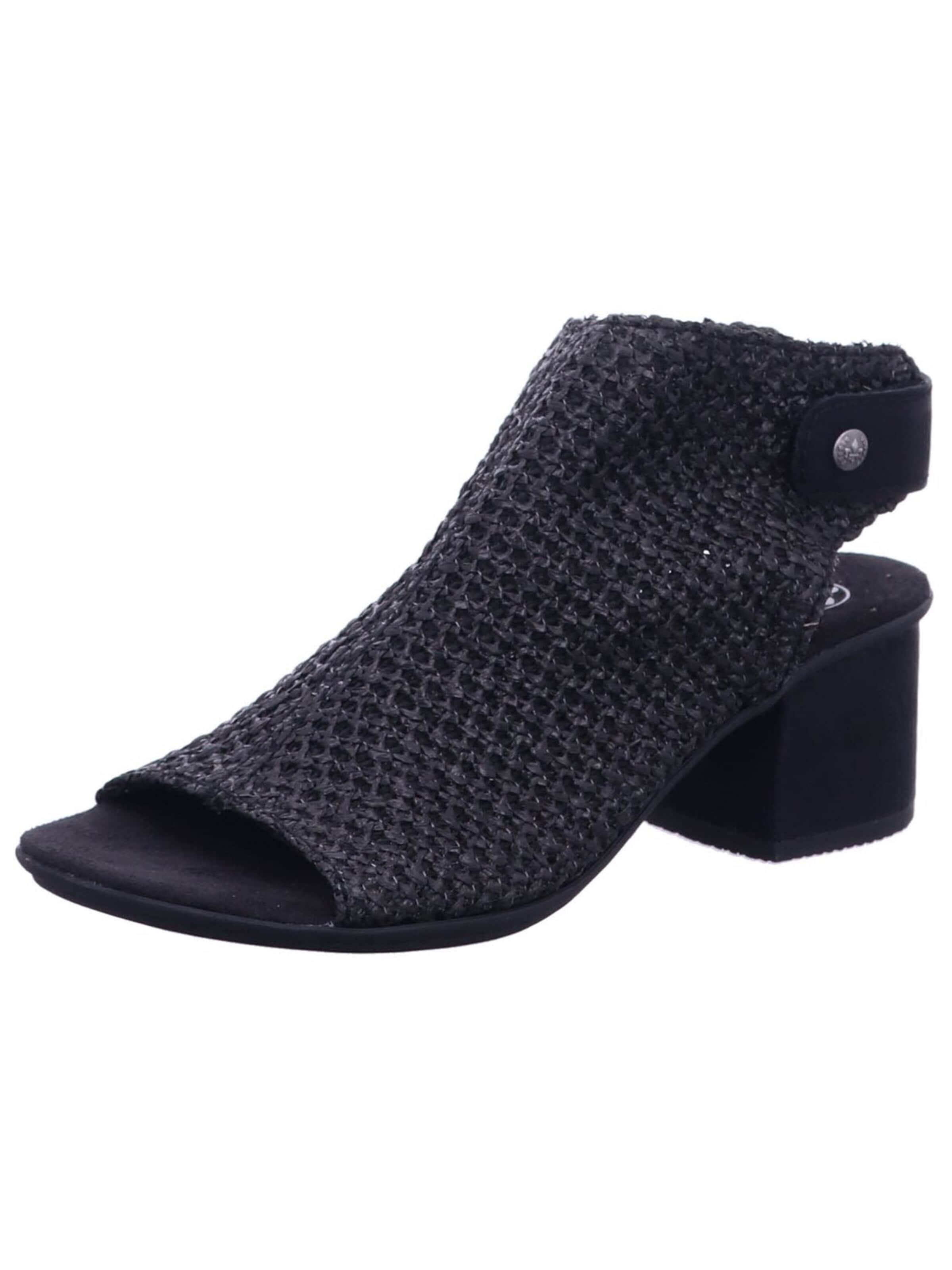 Sandales 'Pantolette Damen 64670 00 Kunststoff (Synthetik) in schwarz' Rieker en noir : devant