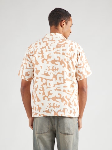 Only & Sons Comfort fit Button Up Shirt 'ONSDen Summer Resort' in Brown