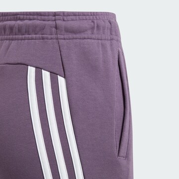 ADIDAS SPORTSWEAR Slim fit Workout Pants 'Future Icons 3-Stripes' in Purple