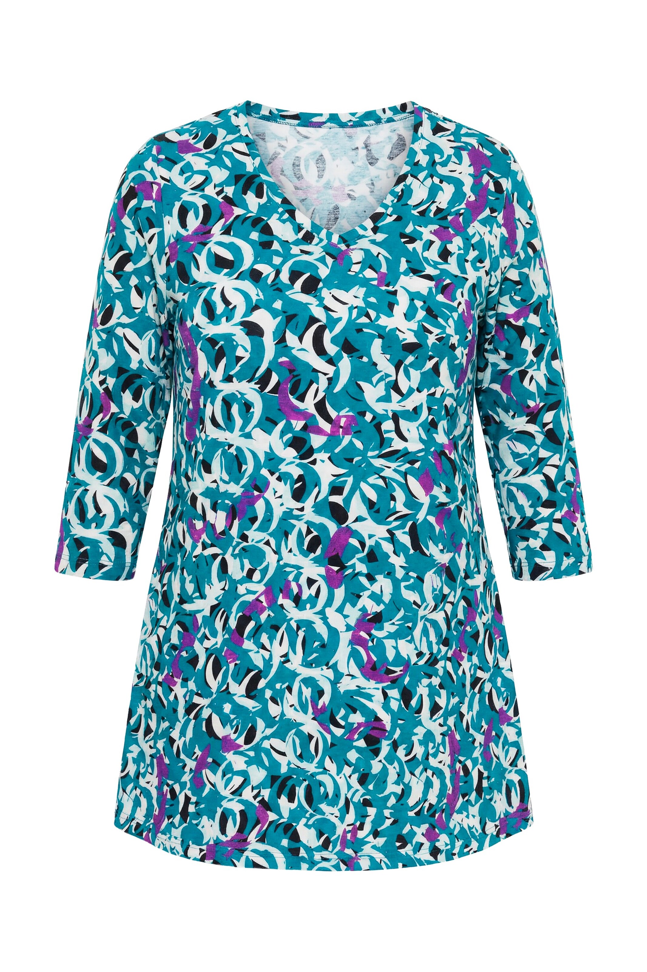 Ulla Popken Shirt in Blauw: voorkant