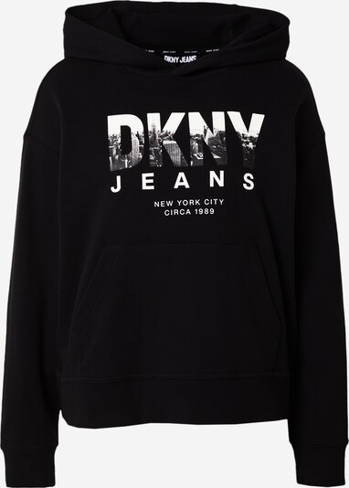 DKNY Sweat-shirt en gris / noir / blanc, Vue avec produit